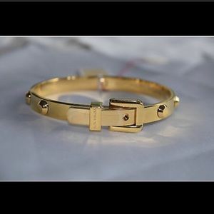Michael Kors Gold tone steel buckle bracelet